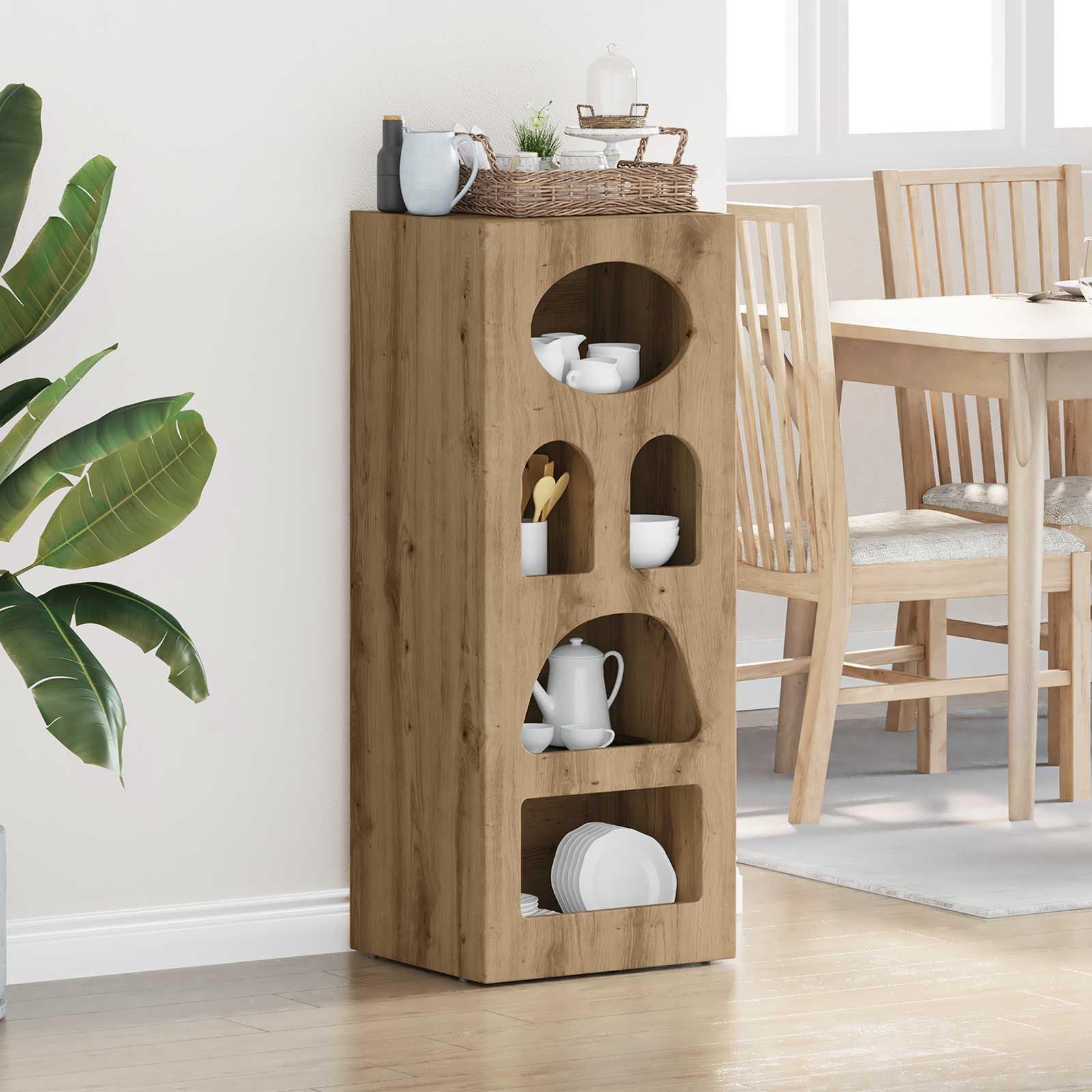 Sidebord Artisan Egetræ 40 x 35 x 100,5 cm Konstrueret træ