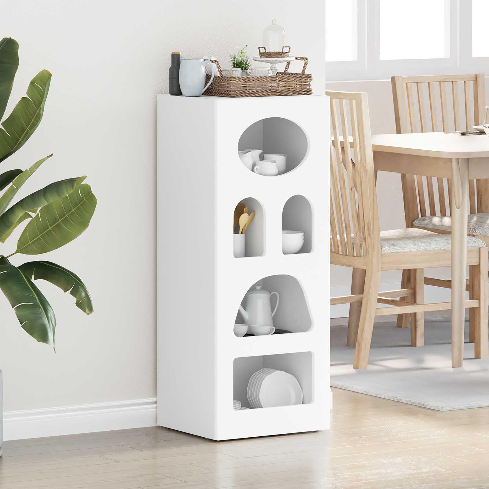 Sidebord Hvid 40 x 35 x 100,5 cm Konstrueret træ