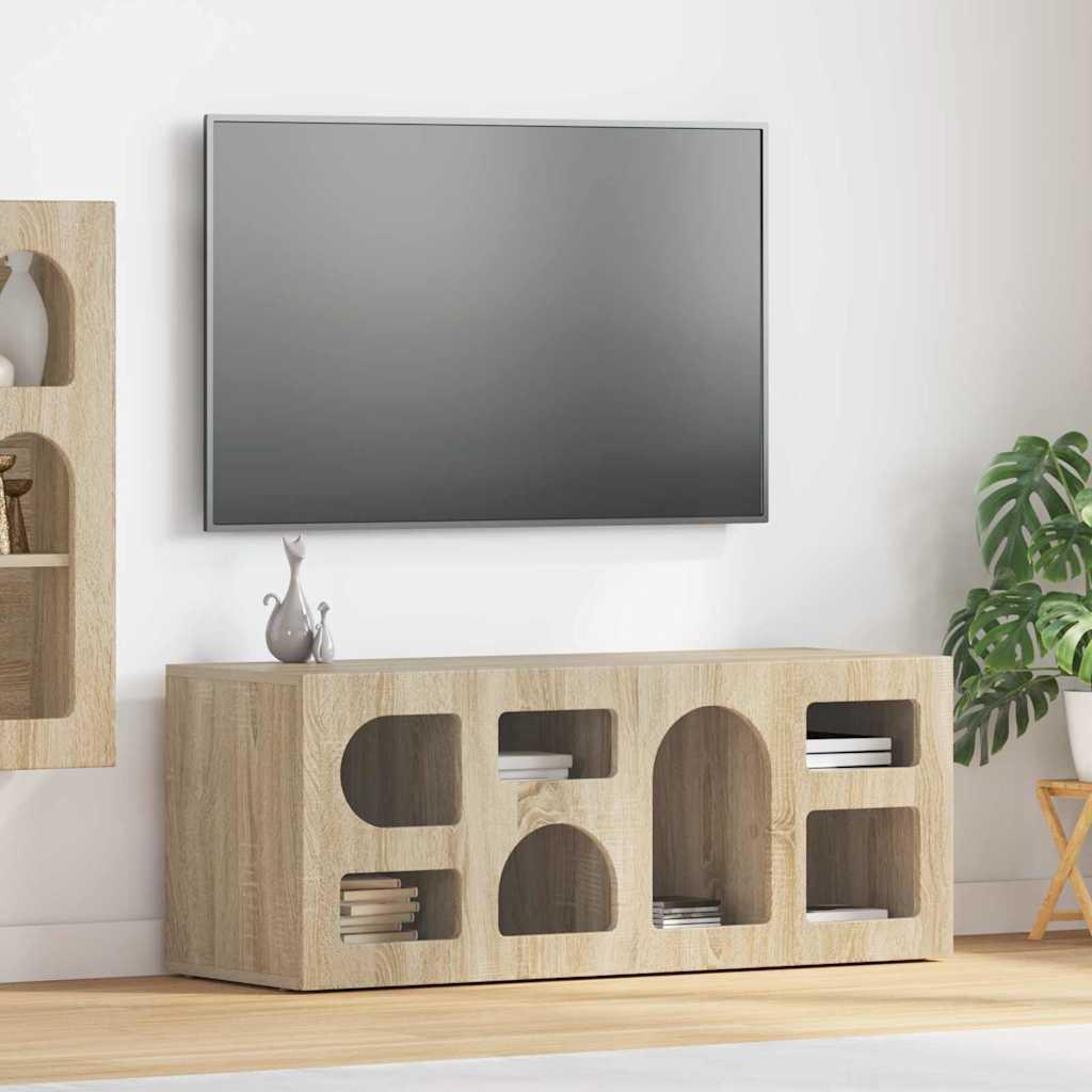 Tv-skab 100 X 35 X 40 Cm Konstrueret Træ - Sonoma-eg