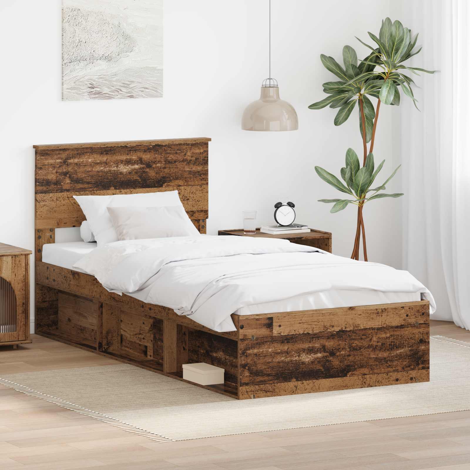 Sengestel Gammelt trÃ¦ 90 x 200 cm Konstrueret trÃ¦