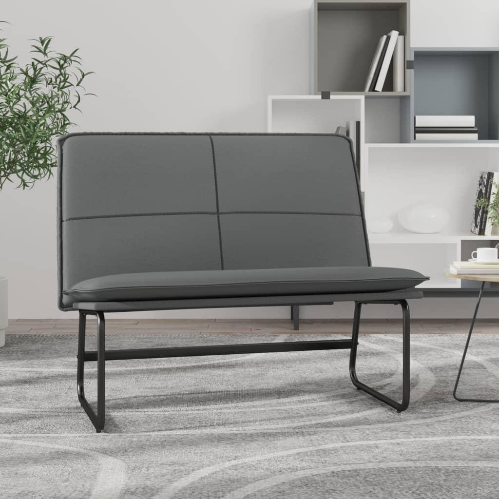 bænk 100x75x76 cm kunstlæder grå