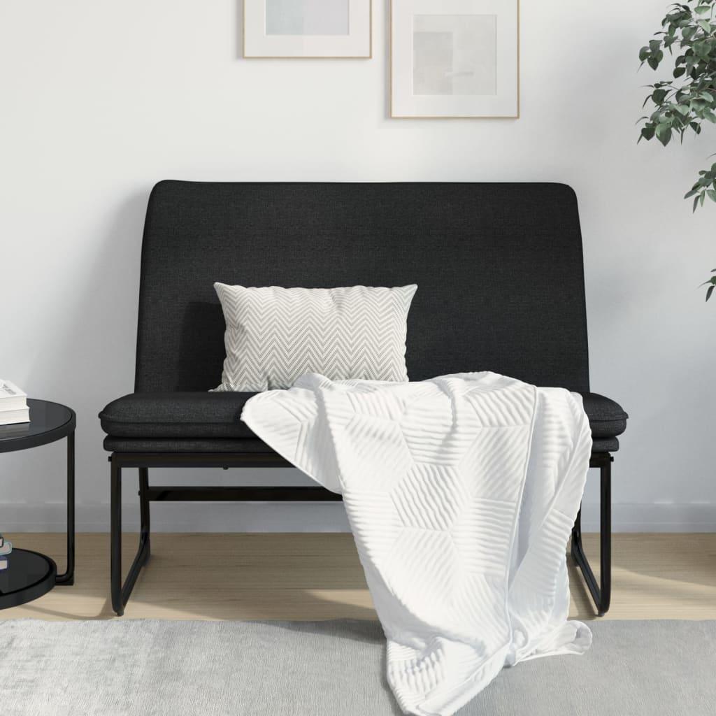 Bænk 100x75x76 cm stof sort billede
