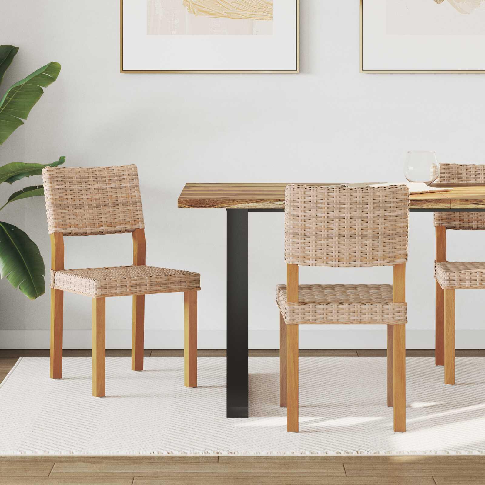 2 stk Naturfarvet 45 x 55 x 84 cm Kubu rattan