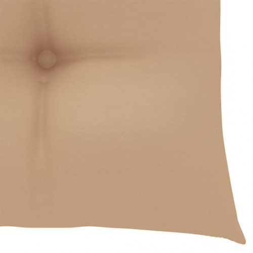 Foldbare havestole i massivt teaktræ med beige hynder - 6 stk.