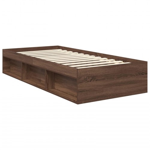 Sengestel med hovedgavl - brun eg 90 x 190 cm