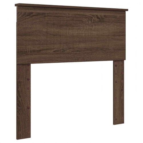 Sengestel med hovedgavl - brun eg 90 x 190 cm