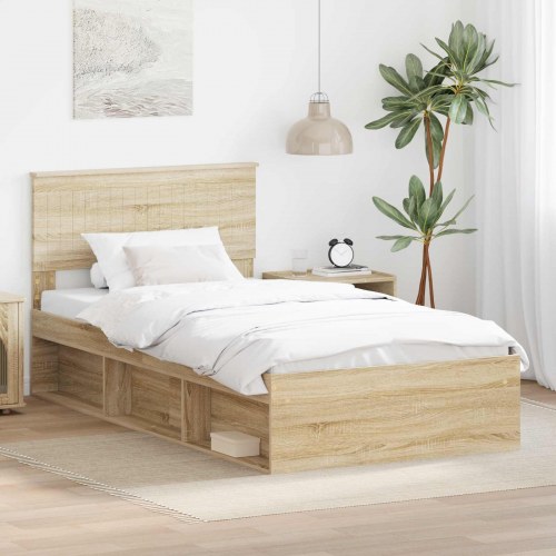 Sengestel i Sonoma-eg 100 x 200 cm med hovedgavl