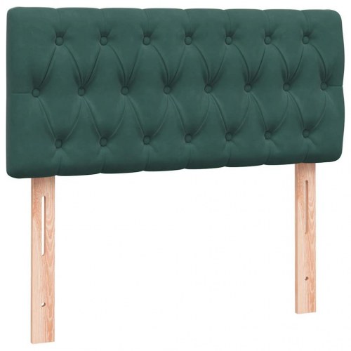 Kontinentalseng med madras mørkegrøn 90x210 cm fløjl