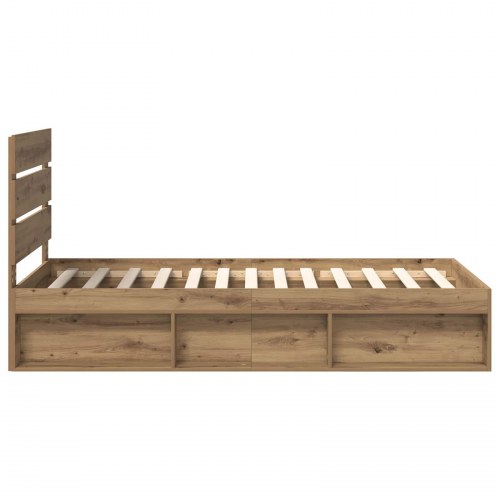 Sengestel i artisan eg 100 x 200 cm med hovedgærde