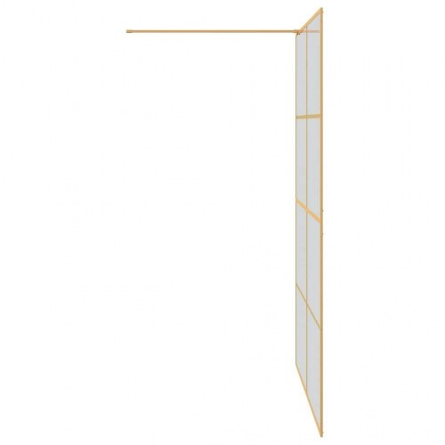 Walk-in brusevæg i hærdet glas - guld 140 x 195 cm