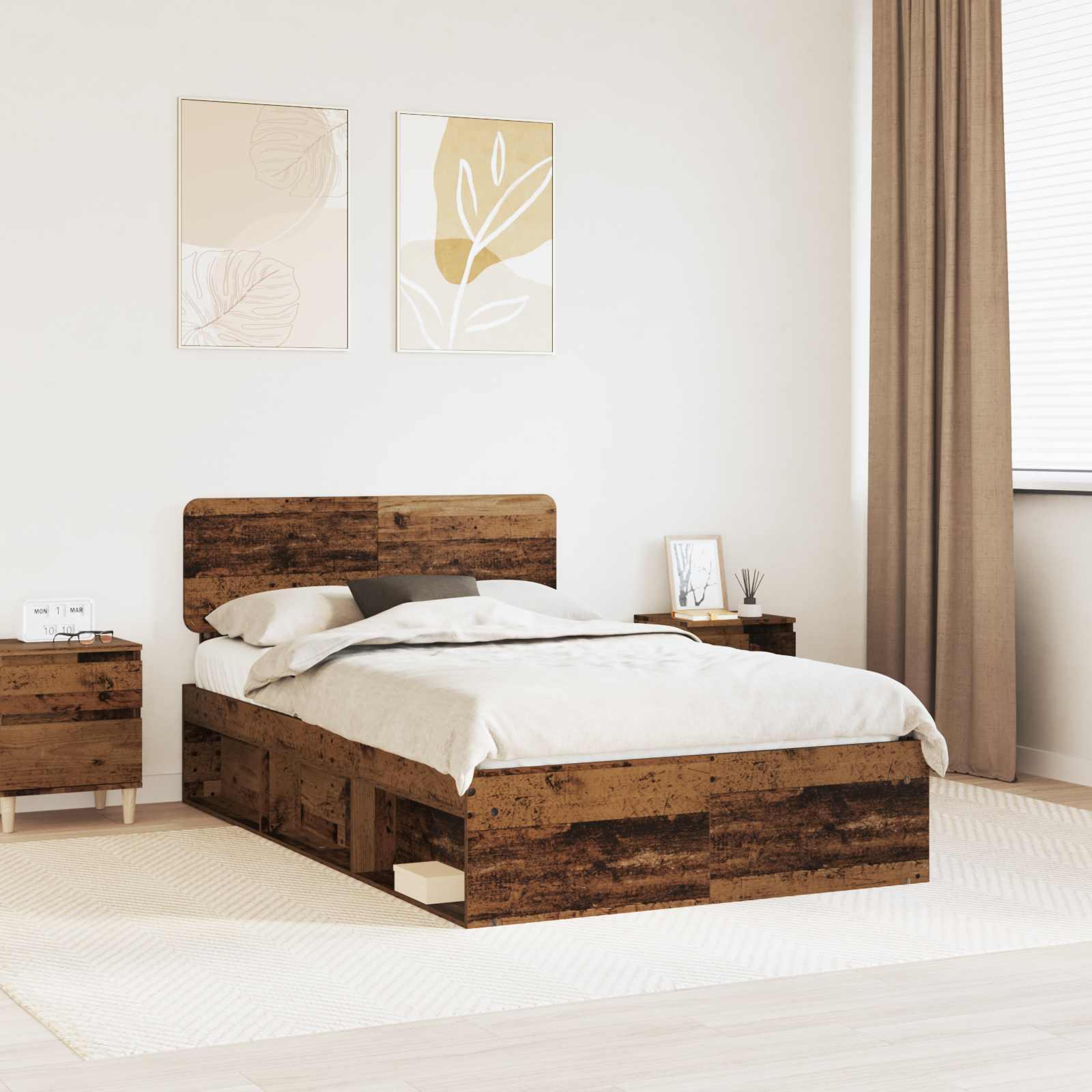Sengestel Gammelt træ 120 x 200 cm Massiv fyrretræ
