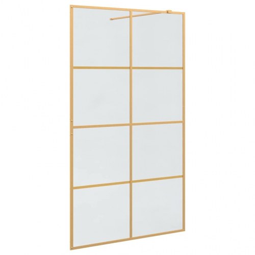 Walk-in brusevæg i guld 115 x 195 cm