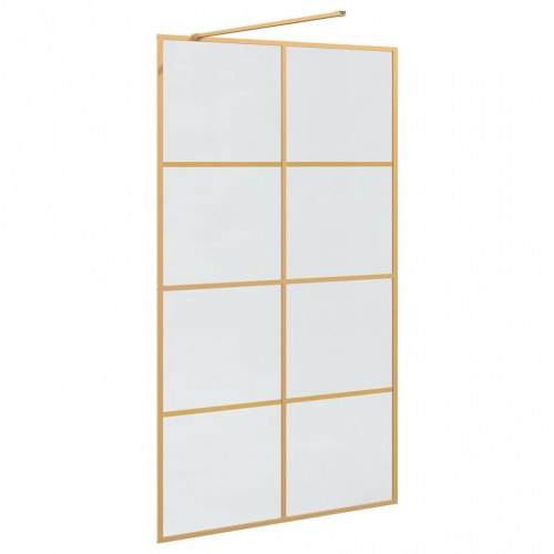 Walk-in brusevæg i guld 115 x 195 cm