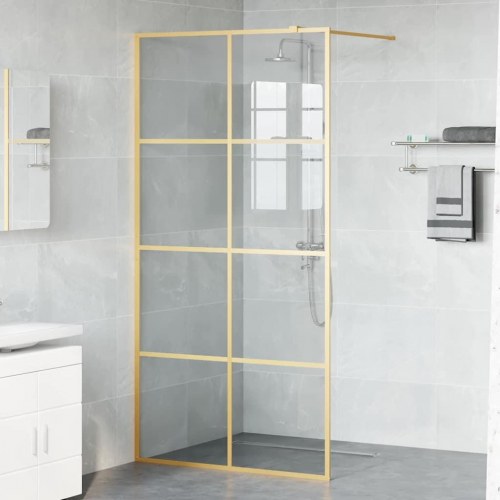 Walk-in brusevæg - guld, 100 x 195 cm