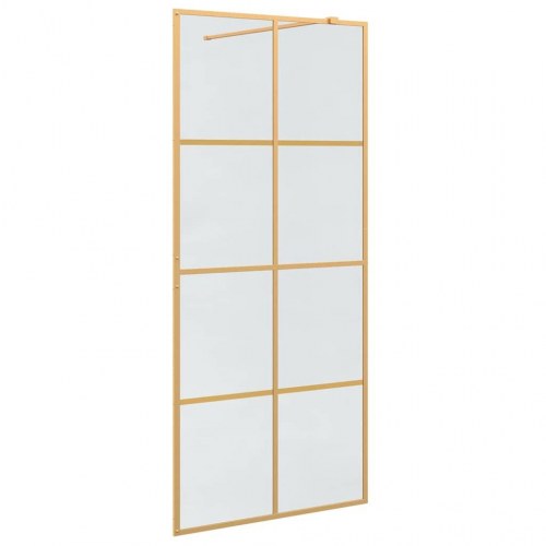 Walk-in brusevæg i guld 90 x 195 cm