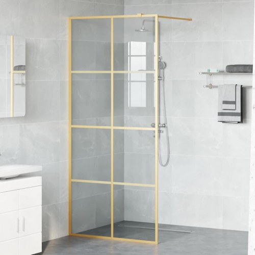 Walk-in brusevæg i guld 90 x 195 cm