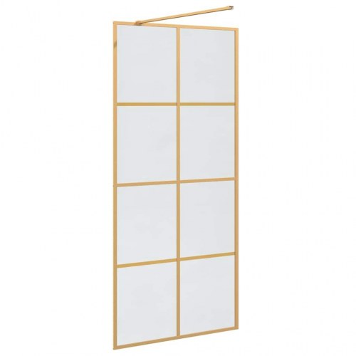 Walk-in brusevæg i guld 90 x 195 cm