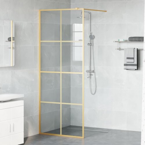 Walk-in brusevæg i guld 80 x 195 cm