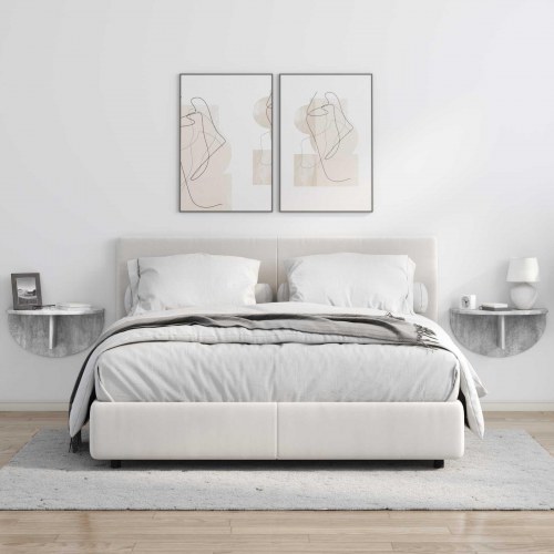 Væghylde Vægmonteret Beton Grå 38 x 19 x 19 cm Konstrueret træ