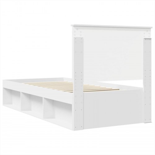 Sengestel med hovedgærde - hvid 75 x 190 cm