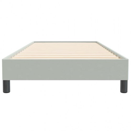 Kontinentalseng uden madras 100×220 cm - fløjl, lysegrå