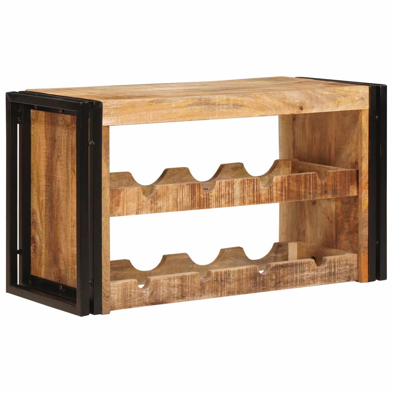 Vinfad Brun 100 x 45 x 33 cm Solid Grov Mango Træ