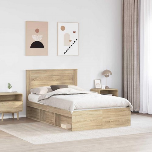 Sengestel i sonoma-eg 120 x 190 cm