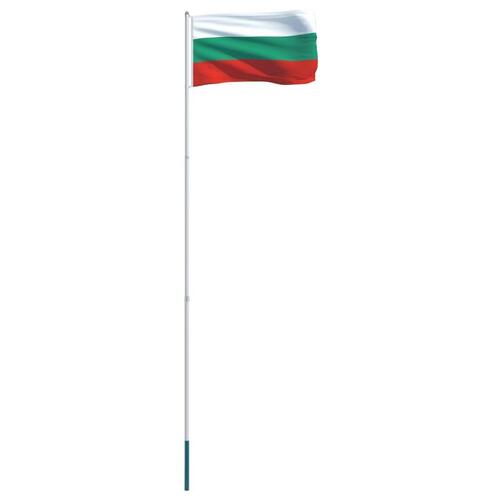 Bulgarien flag og flagstang 4 m aluminium