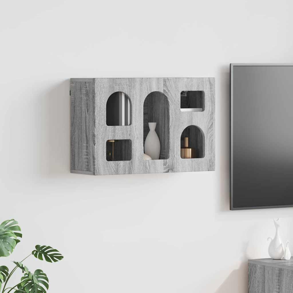 Hængeskab med hylde Grå Sonoma 60 x 20 x 40 cm Konstrueret træ