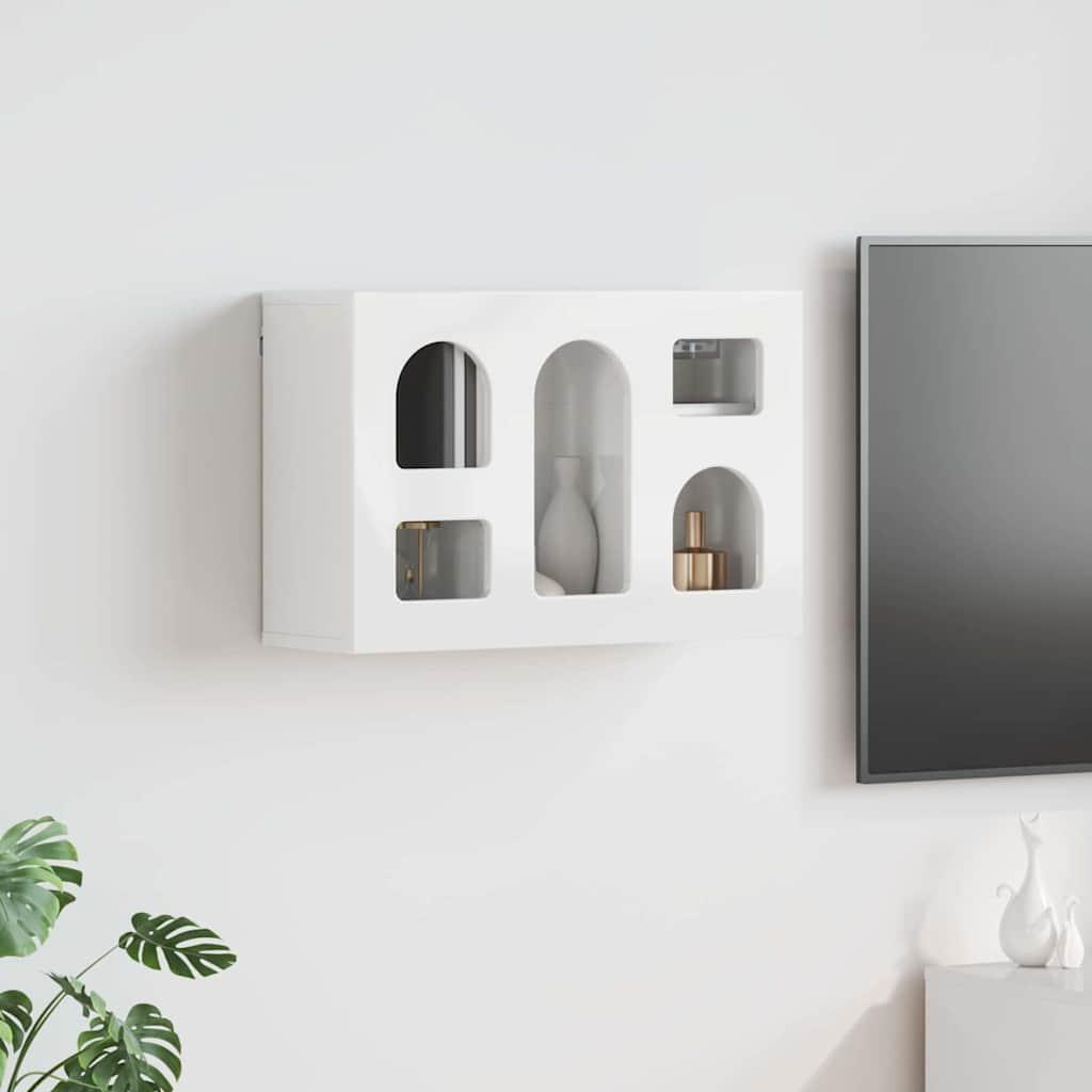 Hængeskab Høj gloss hvid 60 x 20 x 40 cm Konstrueret træ