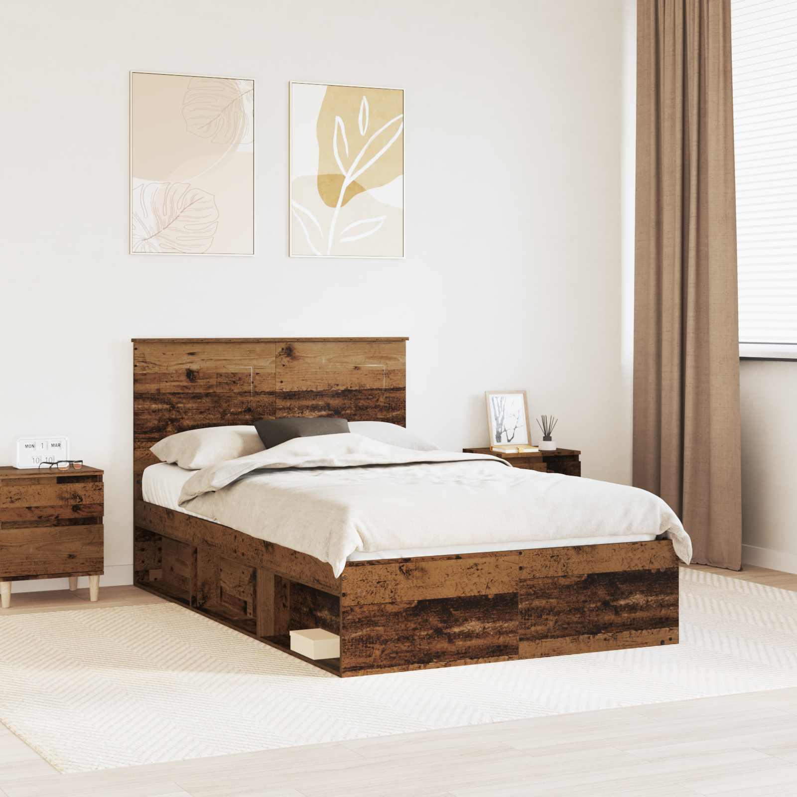 Sengestel Gammelt træ 120 x 200 cm Massiv fyrretræ