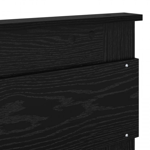 Sengestel med madras Sort 140 x 200 cm Massiv fyrretræ