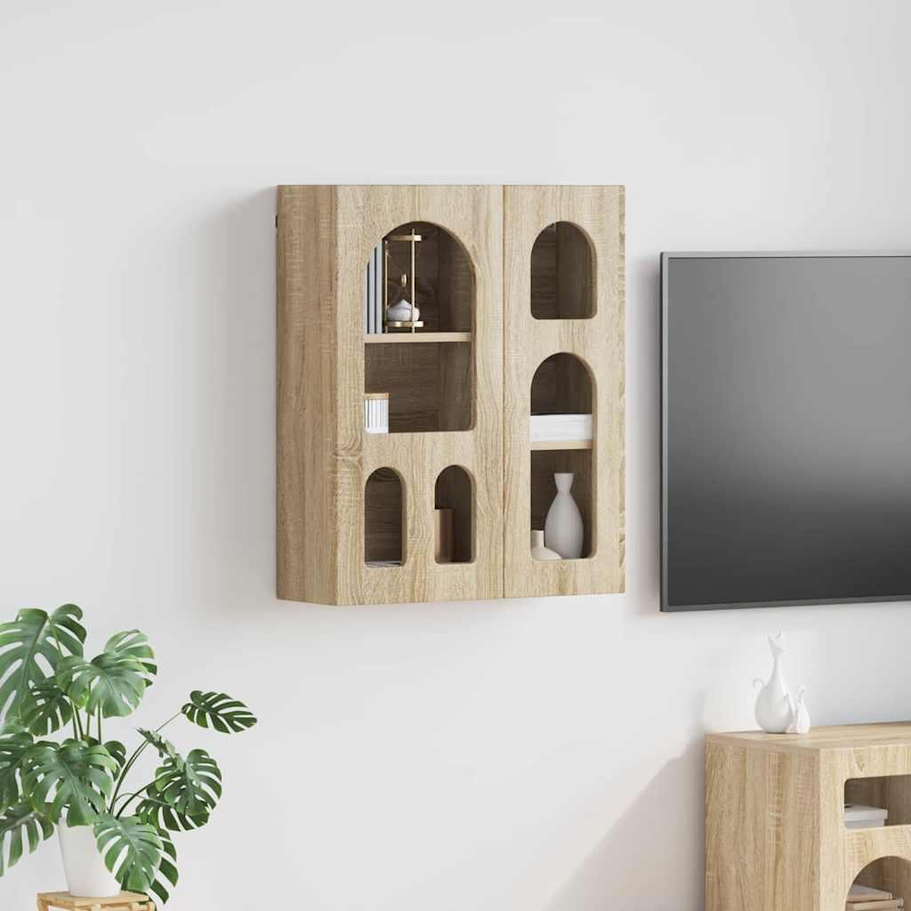 Hængeskab med hylde Sonoma eg 59 x 20 x 71.5 cm Konstrueret træ