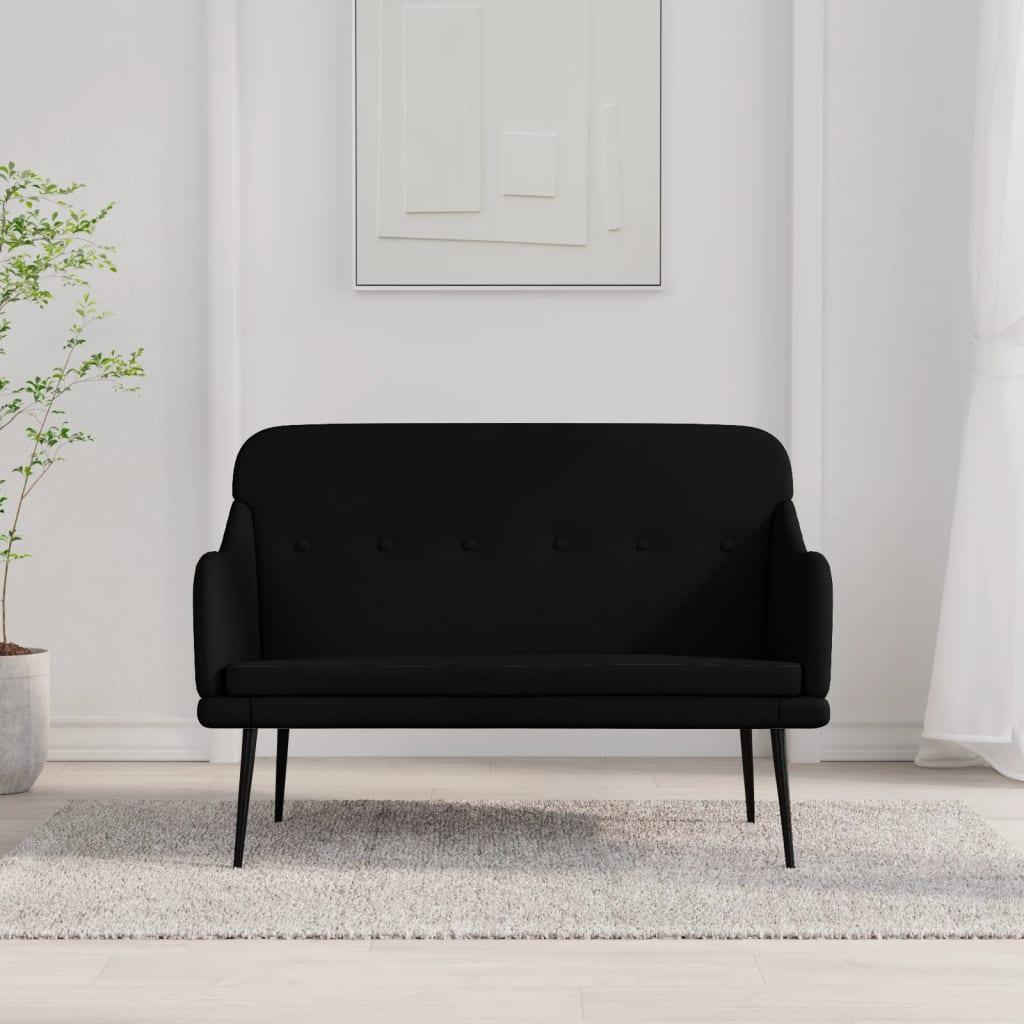 Bænk 110x76x80 cm stof sort billede