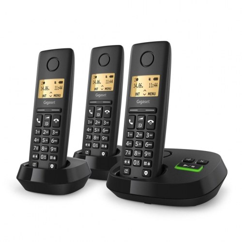 Trådløs fastnettelefon med telefonsvarer - Gigaset PURE 100 AM Trio (sort)