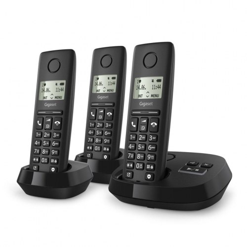 Trådløs fastnettelefon med telefonsvarer - Gigaset PURE 100 AM Trio (sort)