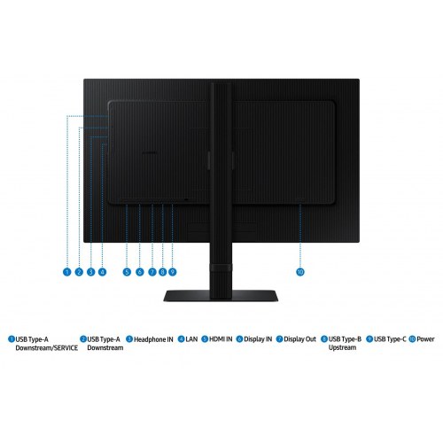 Skærm 24" Samsung ViewFinity S60UD - QHD IPS, 100 Hz, USB‑C 90 W, sort