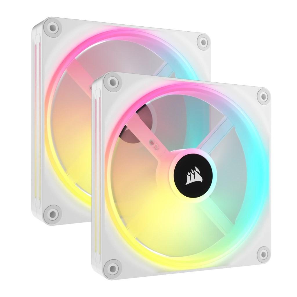 Kabinetsblæsere Corsair iCUE LINK QX140 RGB 140 mm - hvid, 2‑pak billede