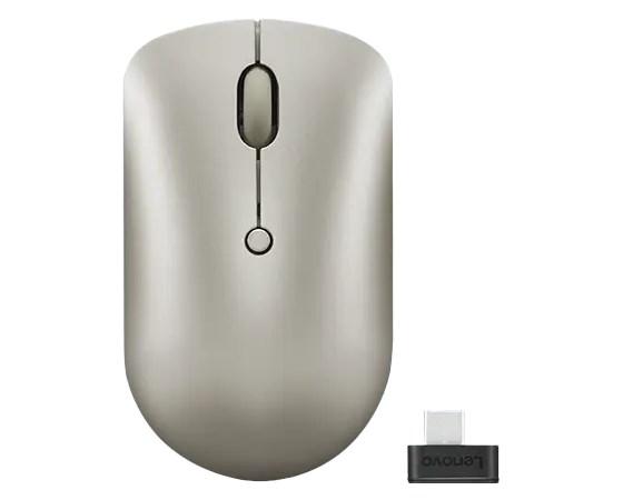 Trådløs mus Lenovo 540 - optisk, 2,4 GHz, 2.400 DPI, ambidextrous (sand) billede
