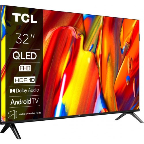 Smart TV TCL 32" QLED Full HD Android TV (sort) (OUTLET A)