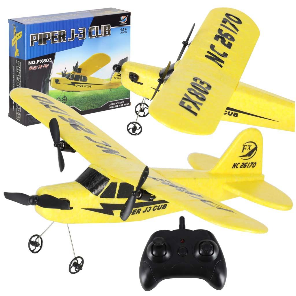 Fjernstyret fly FX803 Piper - gul, 150 mAh