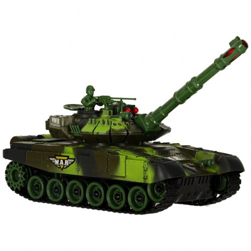 Fjernstyret kampvogn 2,4 GHz - War Tank 9993, skovcamouflage