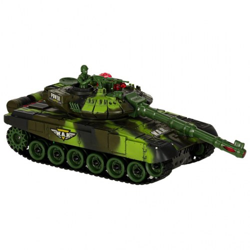 Fjernstyret kampvogn 2,4 GHz - War Tank 9993, skovcamouflage
