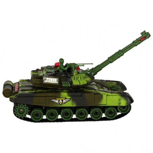 Fjernstyret kampvogn 2,4 GHz - War Tank 9993, skovcamouflage