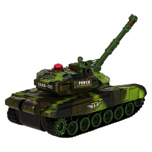 Fjernstyret kampvogn 2,4 GHz - War Tank 9993, skovcamouflage