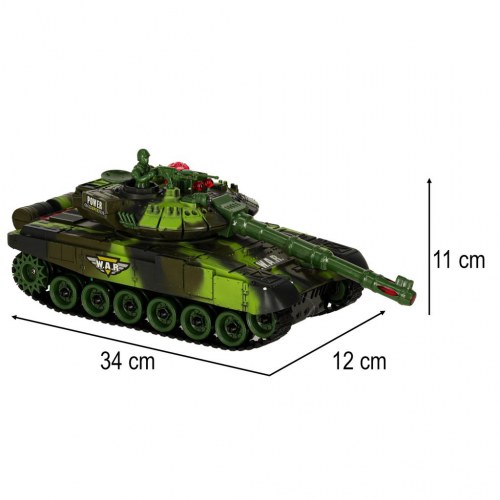 Fjernstyret kampvogn 2,4 GHz - War Tank 9993, skovcamouflage
