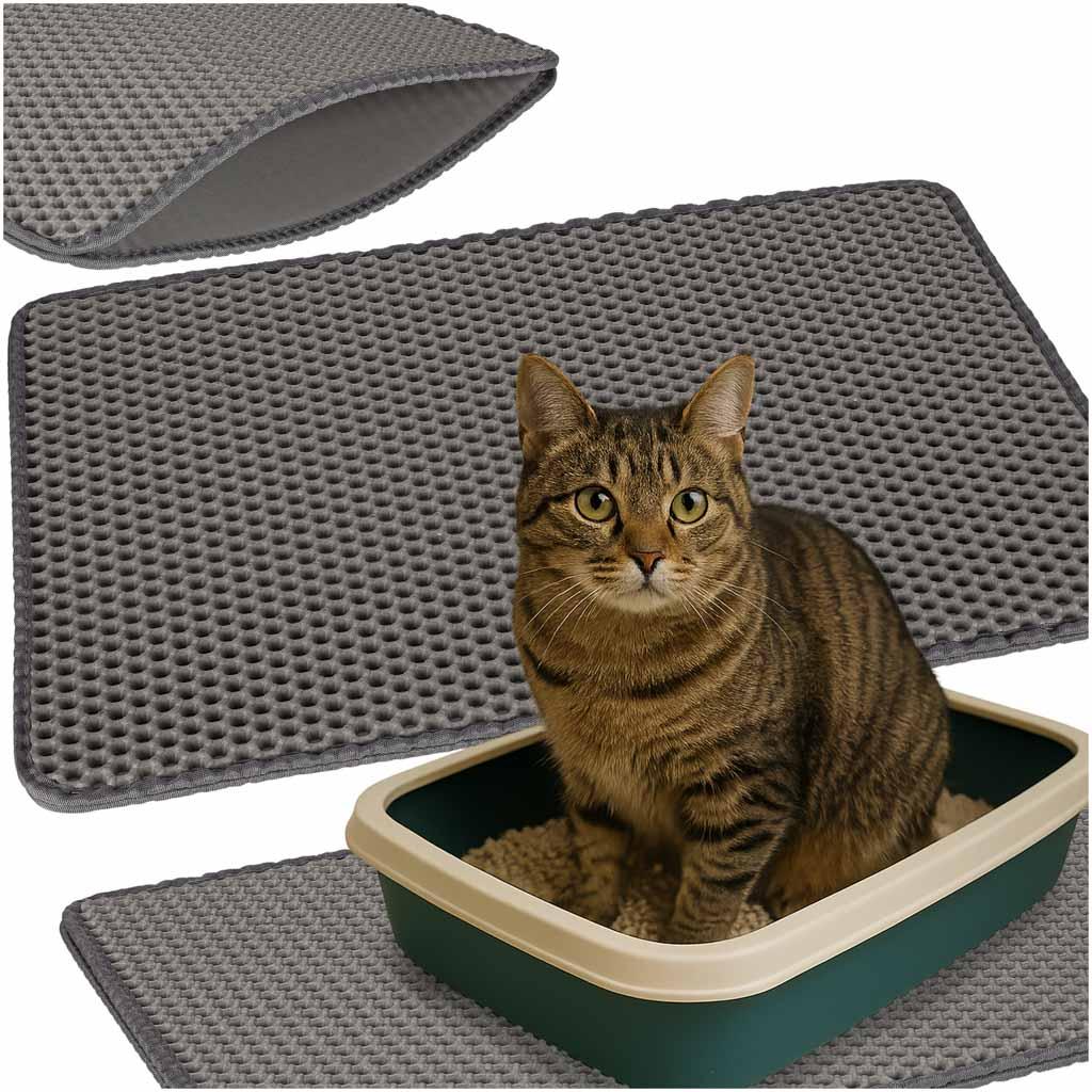 Kattetoilet-måtte vandtæt dobbeltlag 40 × 60 cm