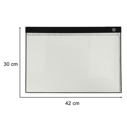 Lysbord A3 – LED oplyst tegne- og lysplade med USB