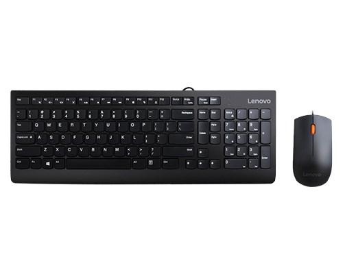 Tastatur og mus sæt - Lenovo 300, USB, fuld størrelse, sort billede