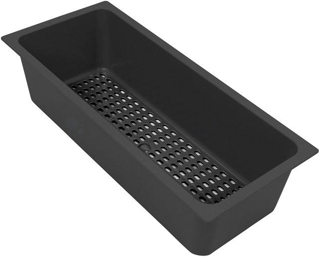 Drypbakke til vask - PYRAMIS, polyurethan, 40 × 17 cm, sort